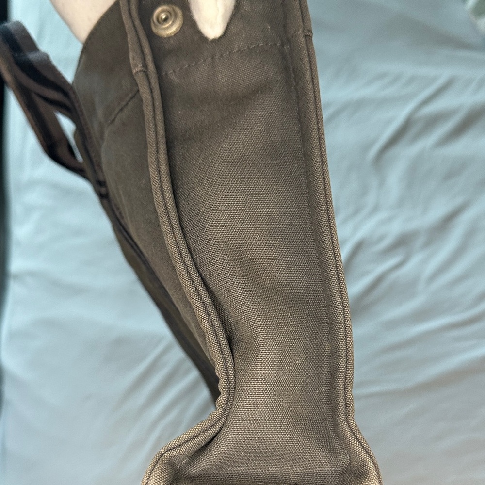 Hermès Authentic Herline PM Canvas Tote Bag - Grey - Picture 5 of 9